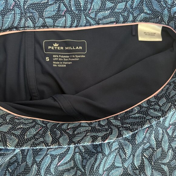Peter Millar Alice petal palm leaf patterned, blue athletic skort, size Small - Picture 7 of 8